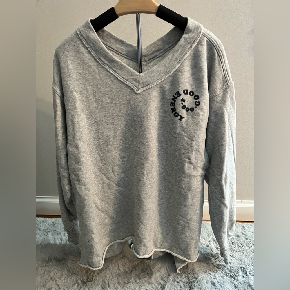 Aerie V-Neck Oversized 1-800-Good-Energy Sweatshirt